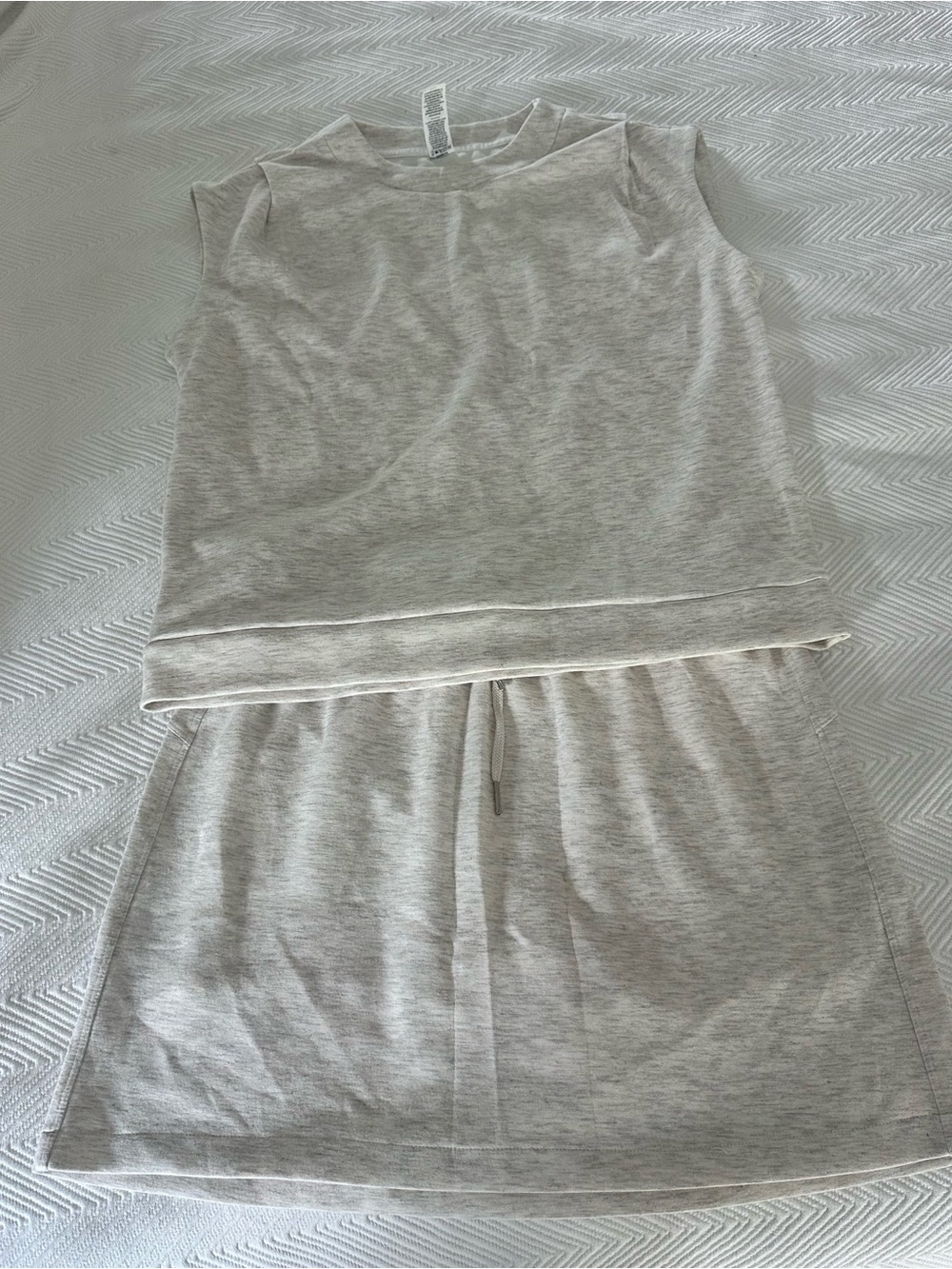 Light Gray Women's Casual skort and top set